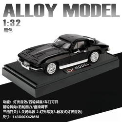 1:32 Sports Car Diecast Toy with Sound and Light (Black no box)