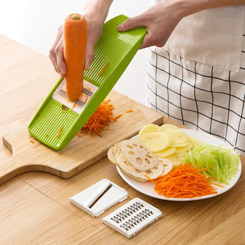 Mandoline Slicer Stainless Steel Vegetable Slicer with 3 Blades Julienne Cutter for Potato Carrot vegetable slicer vegetable cutter food slicer potato slicer potato cutter