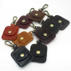 Vintage Genuine Leather Men's Card Wallet - Slim Business ID Holder & Coin Case (Random color 1pcs)