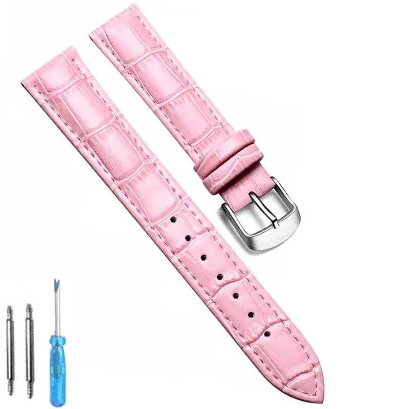 Premium Genuine Leather Watch Band - High-Quality, Comfortable Strap with Tool Included