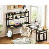 L Shaped Gaming Desk with Hutch, Computer Desk with Storage Shelves, 66" L Shaped Desk for Home Office, Corner Desk with Headph 5