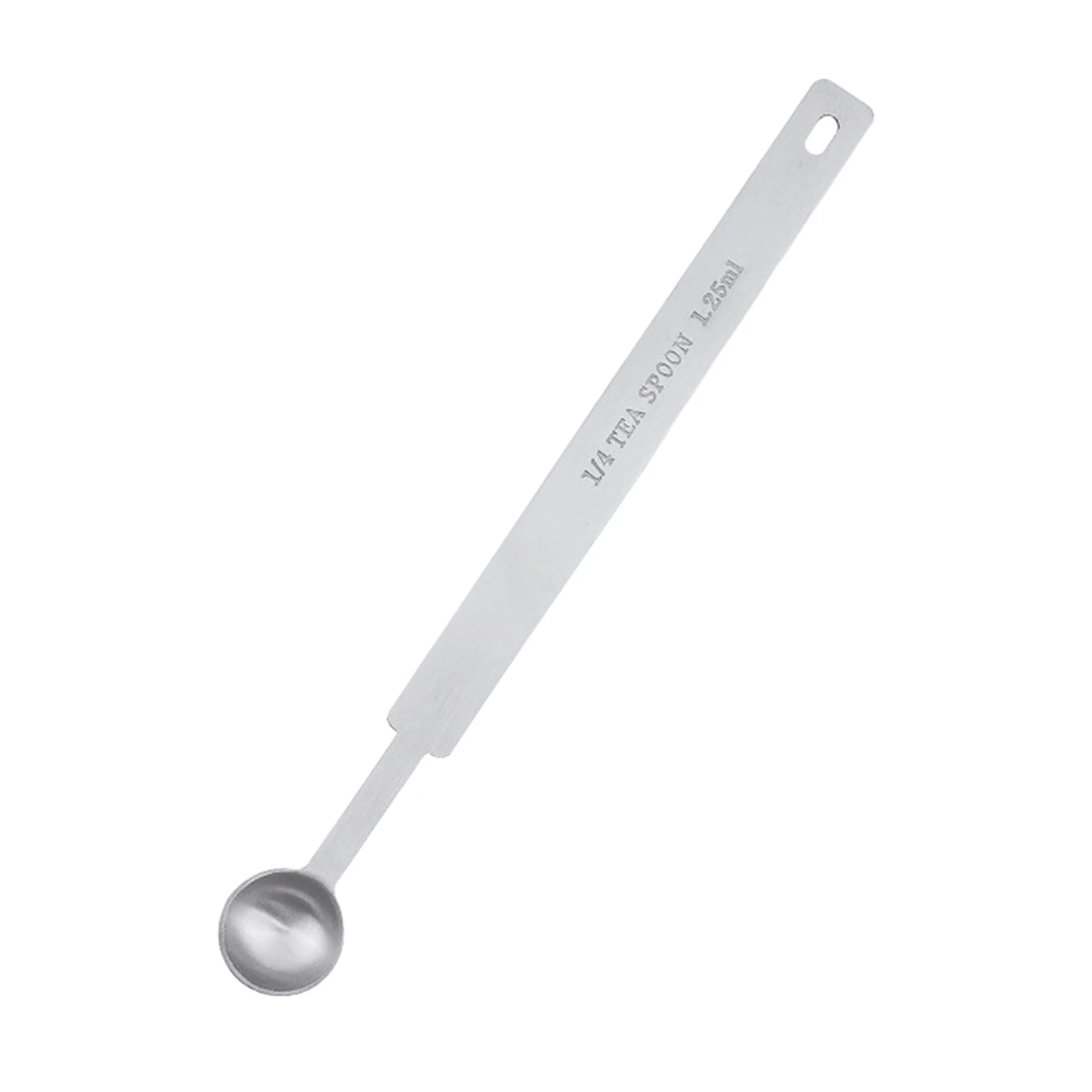 Kitchen Measuring Spoon Set 2.5/3.75/5/7.5/10ML Long Handle Stainless Steel Thicken Blending Coffee Powdered Milk Tablespoon
