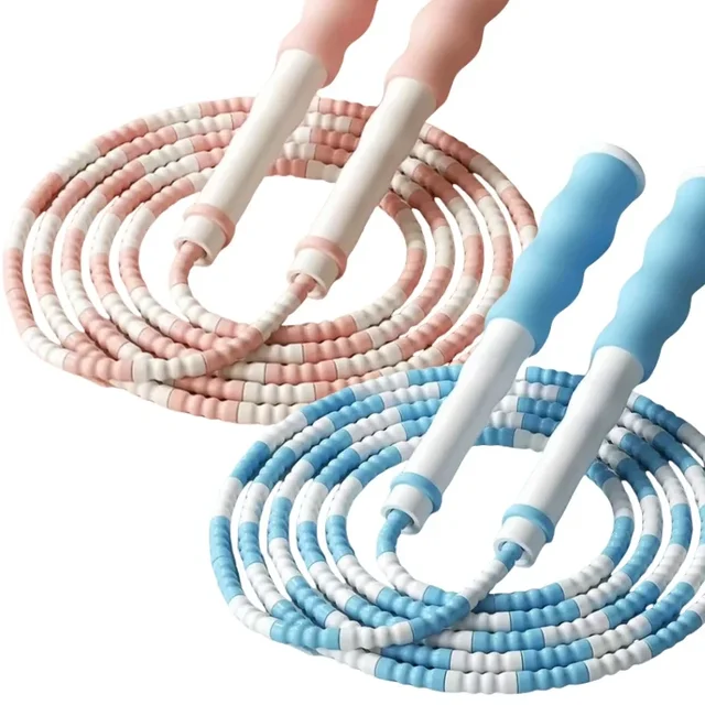 2.8M Skill Jumping Bamboo Jump Rope PVC Beginners Adult Children Soft Beaded No Tangle Segmented Fitness Jump Rope 3
