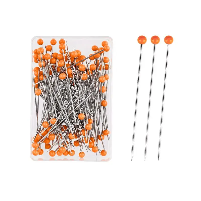 100-Piece Set of 38mm Glass Head Sewing Pins for Dressmaking and DIY Embroidery Projects