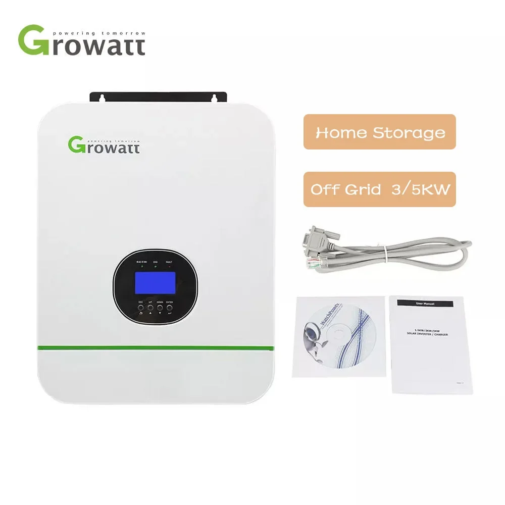 Growatt 3Kw 24V 48V Controlador De Carga Solar Mppt Spf3000Tl Hvm-48 Inverter Monofase Solaire