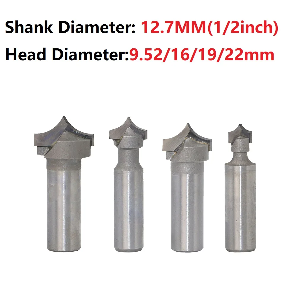 

CNC Router Bit 12.7mm Shank Point Cut Carbide Tip Milling Cutter For Wood 9.52/16/19/22mm Woodworking Mechanical Workshop Tools