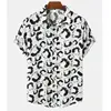 3D Printed Leopard Shirt For Men Casual Fashion Summer Short Sleeves Hawaiian Beach Shirts Personality Lapel Aloha Button Blouse 4
