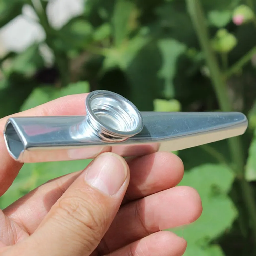 2Pcs Metal Kazoos Musical Instruments Flutes Diaphragm Mouth Kazoos Musical Instruments for Guitar musical instrument music toys