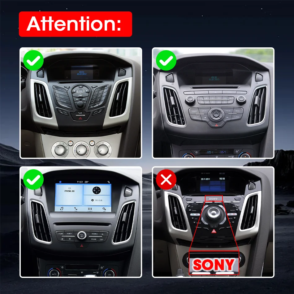 UIS7865 Autoradio für Ford Focus 3 Mk 3 2011 2012 - 2019 Carplay Android Auto Multimedia-Navigation 9,7'' Bildschirm im Tesla-Stil – Detail 1