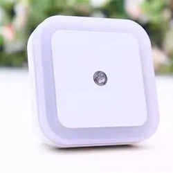 Energy - Efficient Smart LED Nightlight with Dusk - to - Dawn Sensor for Bedrooms, Bathrooms, and Hallways (Square - White)