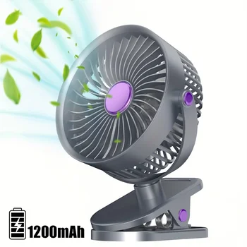 USB Desk Fan with Night Light, 3-Speed Adjustable, PortableDesktop/Office/Camping Fan with Clip-On or Tabletop Stand 1