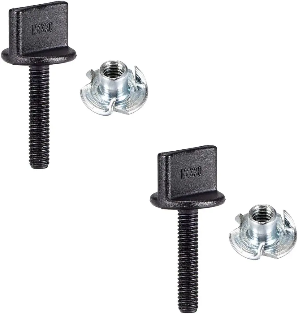 

Kidisoii M4 x 20mm Thumb Screw Bolt with T Nut Hand Driven Spade Nylon Plastic Screws Metric Thread for RC Model Aircraft 2 Pcs