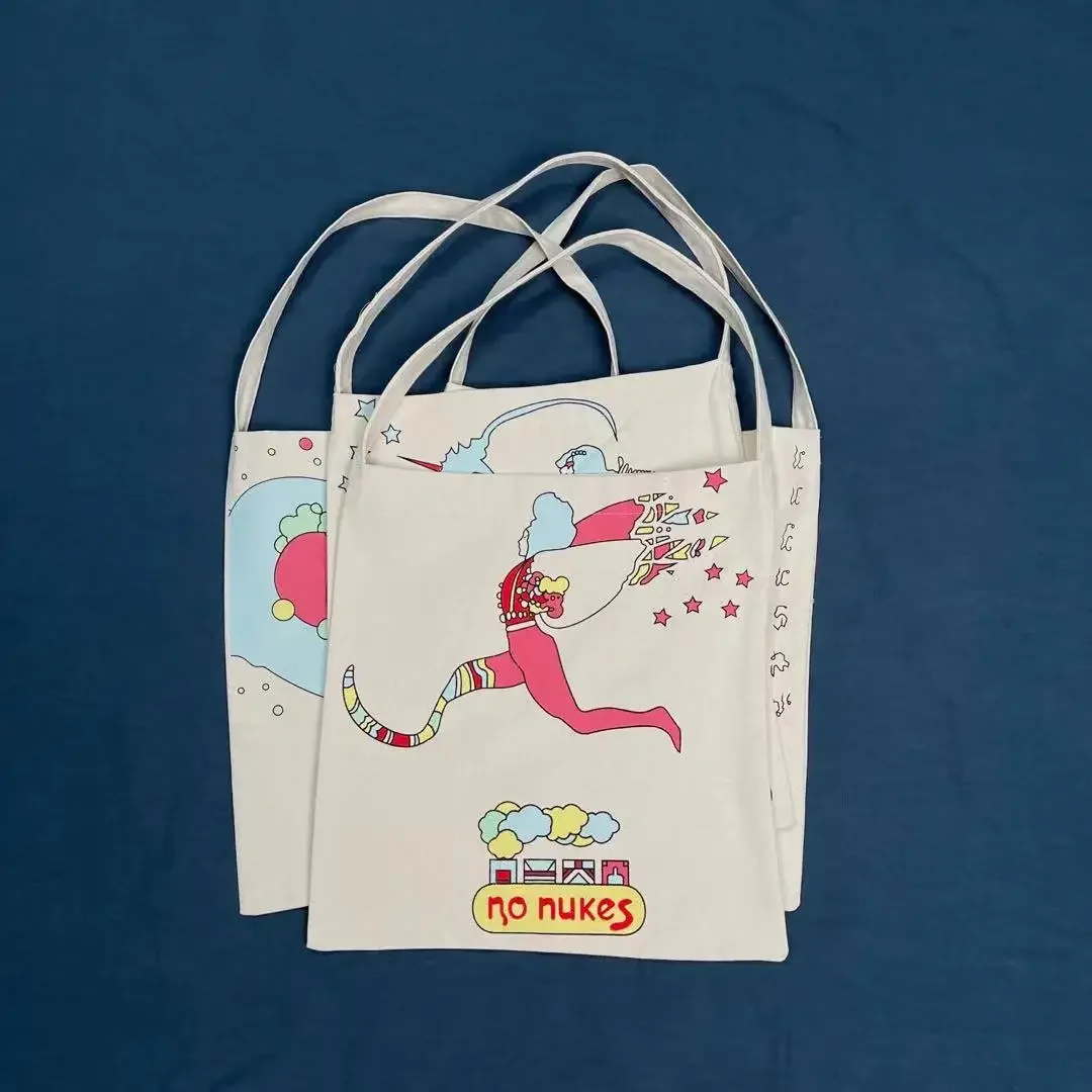 KAPITAL Hirata and Hiroshi Spring Autumn Fashion Retro Travel Canvas Cute Oil Painting Couple Carrying Shoulder Bag
