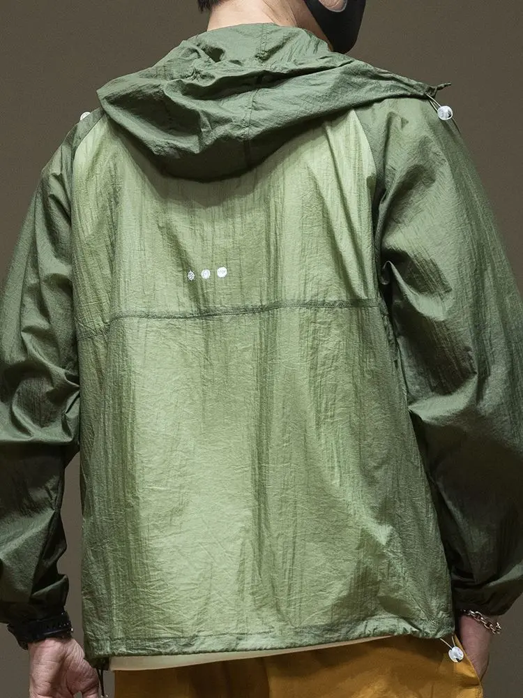 Long Sleeve Hooded Jacket Men Sweatshirt Summer Sun Protection Coat Thin Streetwear Quick Dry Outdoor Fishing Casual Jacket New