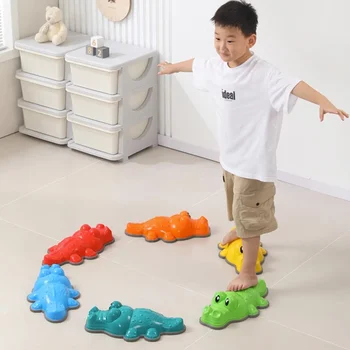 Children Crocodile Balance Stone Montessori Toys Sensory Integration Training Outdoor Play Social Activities Parish Sports Toys