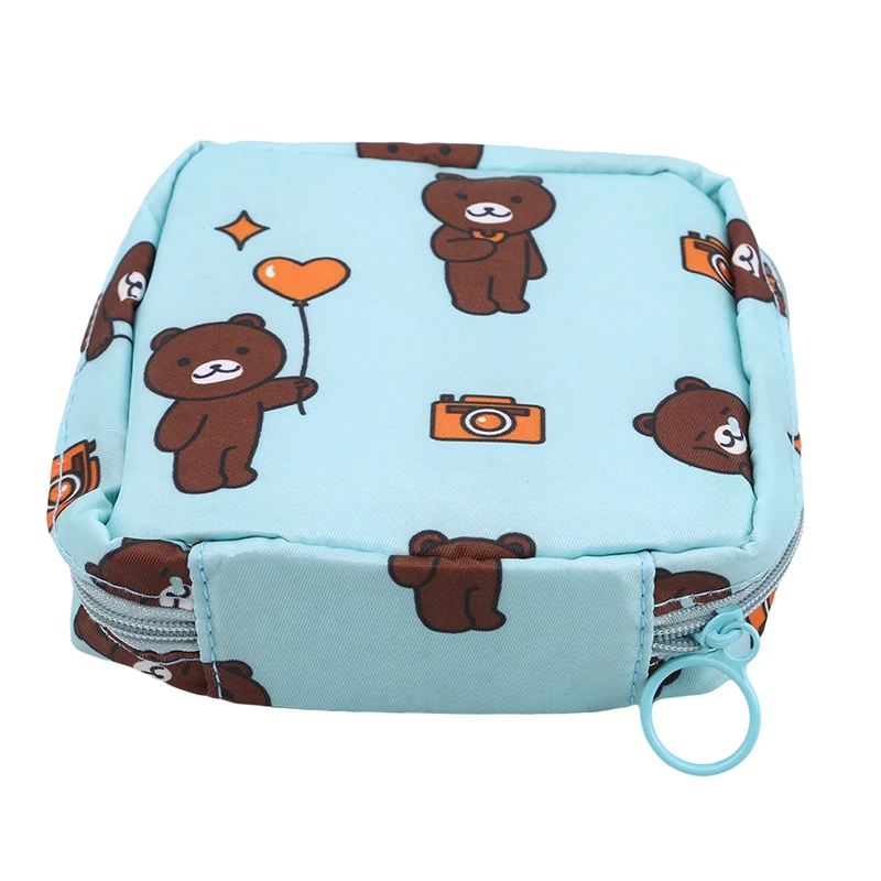 학생 위생 면화 보관 가방 귀여운 신선한 휴대용 대용량 편리한 여성 위생 냅킨 보관 상자