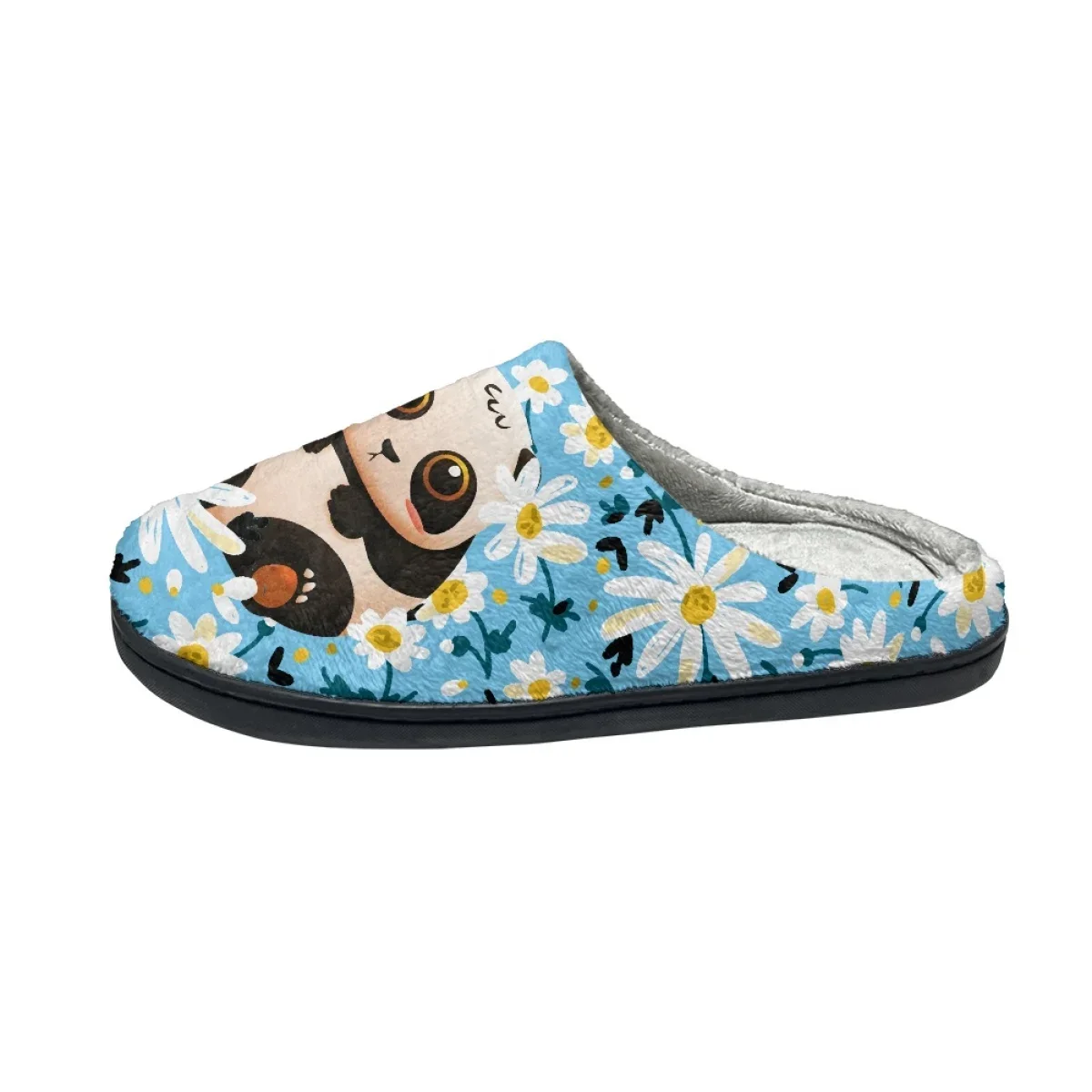 Autumn Winter Women's Cotton Slippers Panda Pattern Home Slippers Print On Demand Indoor Comfortable Men Footwear Zapatos Mujer