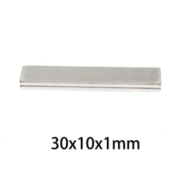Strong and Versatile Magnetic Sheets for Creative Projects - Multi - Pack Options Available (10pcs 30x10x1mm)