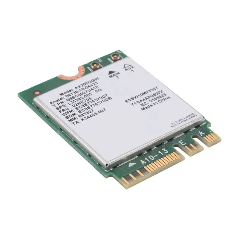 베스트셀러 네트워크 카드 와이파이 카드 AX200 AX200NGW M.2 NGFF 블루투스 5.0 와이파이 6 2.4G/5G 802.11Ac/Ax