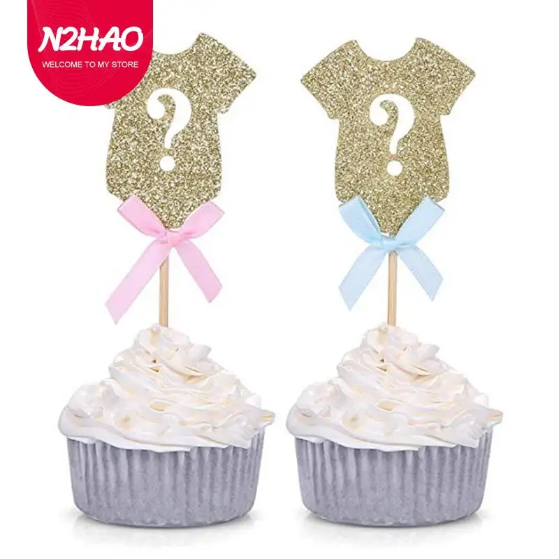10Pcs Baby Shower Decorations Its A Boy Girl Clothes Kids DIY Cupcake Cake Toppers Tools Birthday Party Decoration | Дом и сад