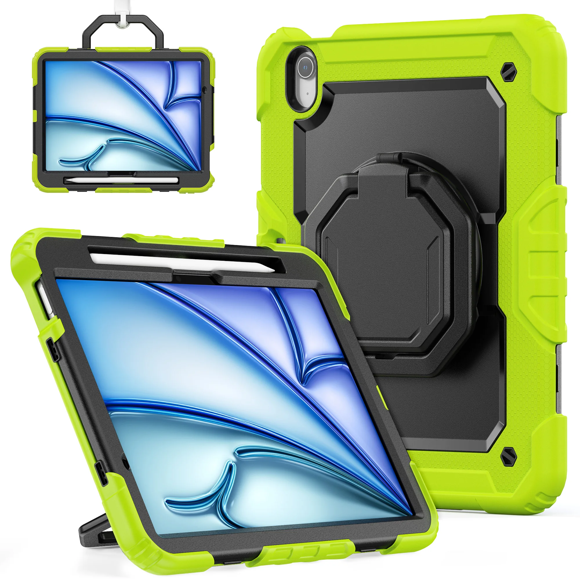 360° Rotating Kickstand Case with Detachable Hand Strap