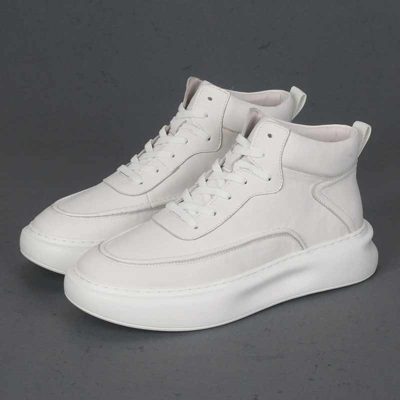 

Новая белая высококачественная Мужская модная трендовая универсальная Персонализированная повседневная обувь на толстой подошве для скейтборда