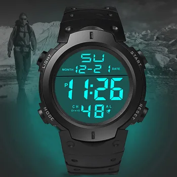 Men Electronic Watch Sports Watches For Men Waterproof Luminous Multifunction Outdoor Fitness Large Screen Electronic Wristwatch 1