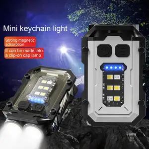 COB Side Headlight Dual Light Sources Type-C Magnetic Mini High Brightness Night Riding Headlight Fishing Camping Headlamp