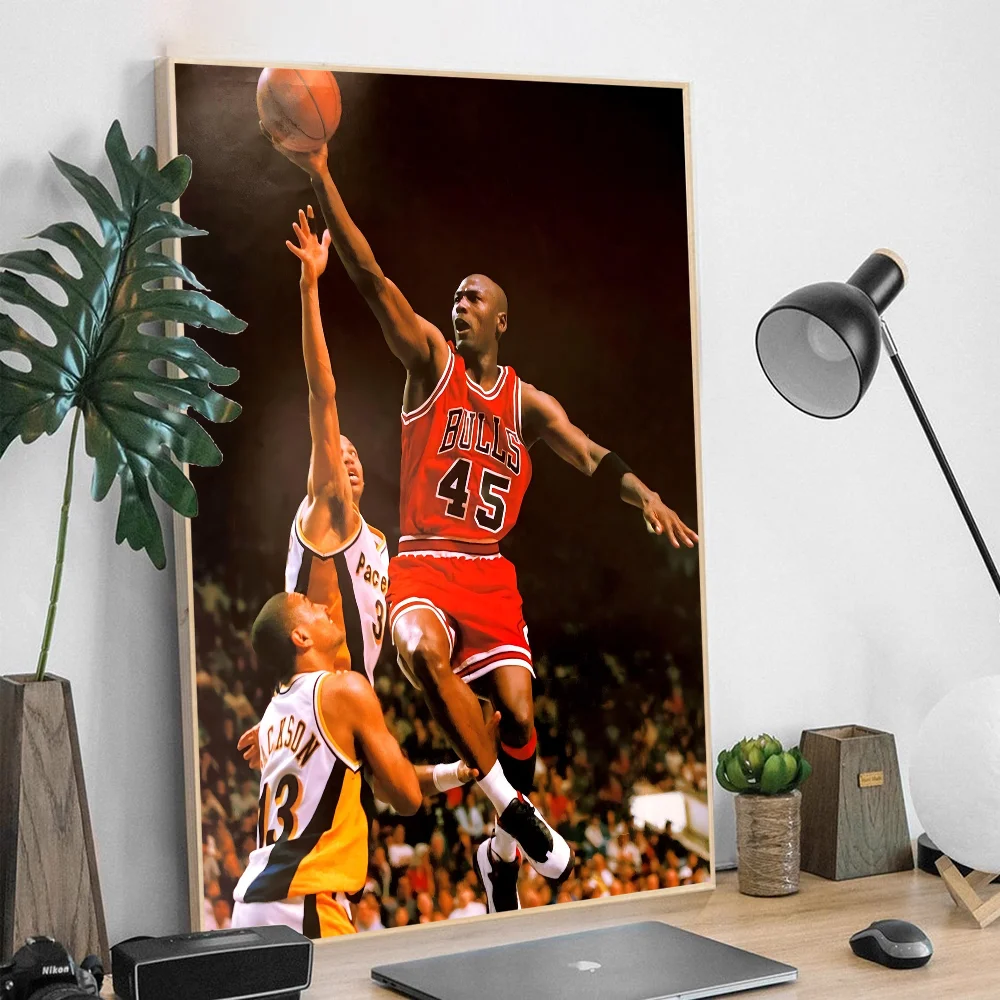 アスリートマイケルジョーダンクラシックヴィンテージポスター HD 品質