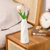 Home DIY Plastic Flower Vase White Imitation Ceramic Flower Arrangement Container Pot Basket Modern Decoration Vases For Flowers 3