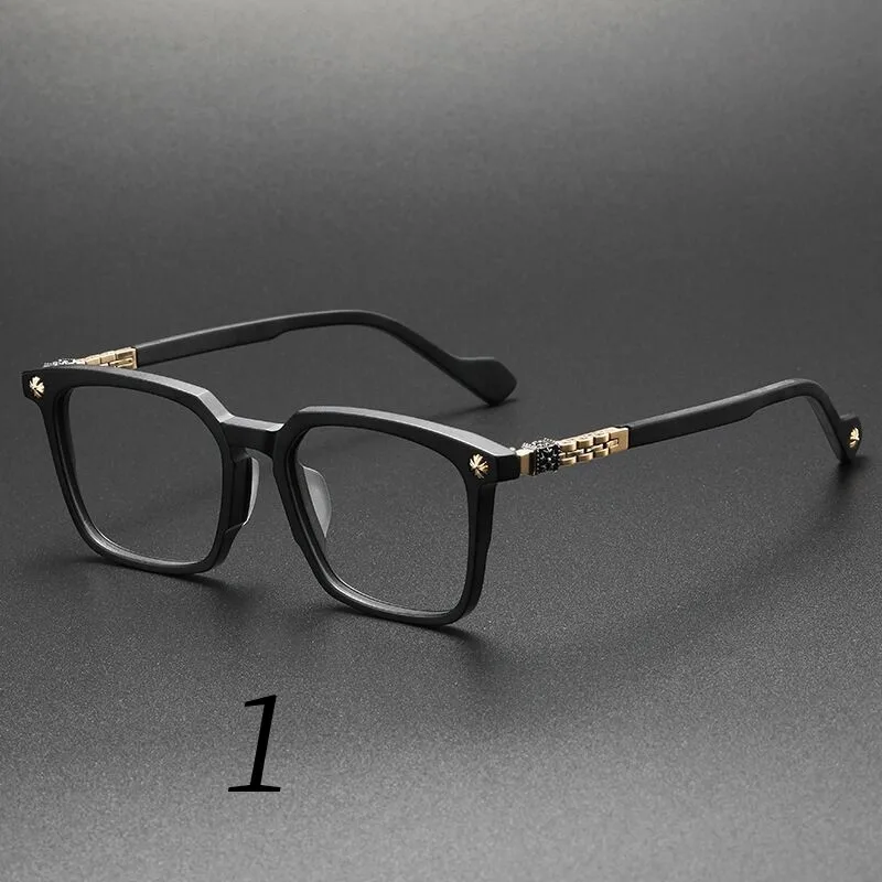 

2023 Luxury Brand Men's Prescription Eyeglasses Frame Imported Acetate Full Frame Large Frame Fashion Women's Reading Glasses
