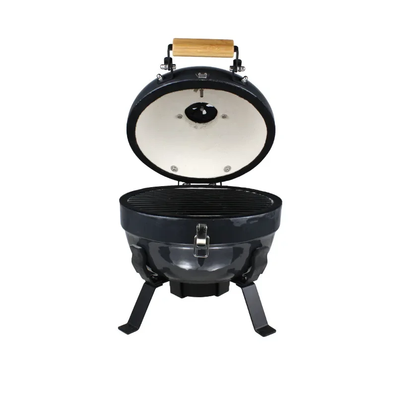 12-Inch ceramic grill, outdoor use, multi-function charcoal fire, portable BBQ backpack grill, car camping grill 3