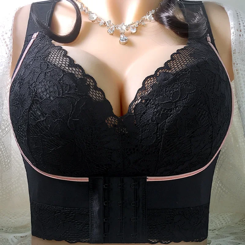 

Plus Size Underwear Front ClosureSexy Bra push higher push ups breast support Seamless gather Wire FreeBra