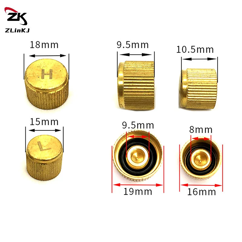 (ZYDD01) 1개 자동차 에어컨 냉매 먼지 커버 밸브 캡 고압 저압 캡 R134a 사용 대부분의 차량에 적합