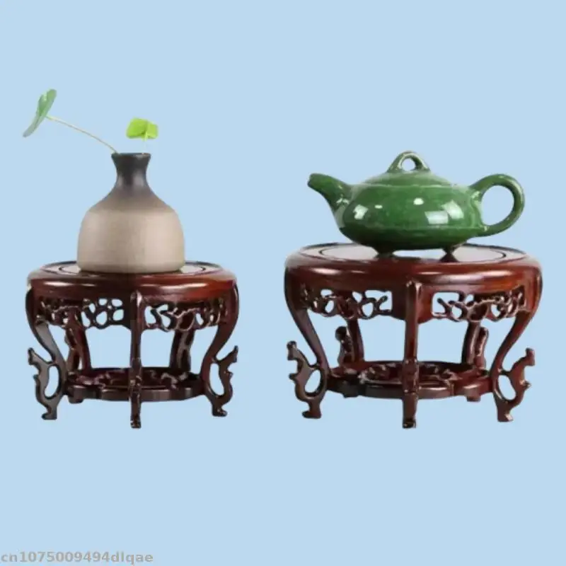 Three High-end Solid Wood Display Racks Miniature Models Sculpture Display Pedestals Home Attic Flower Pots Plant Racks