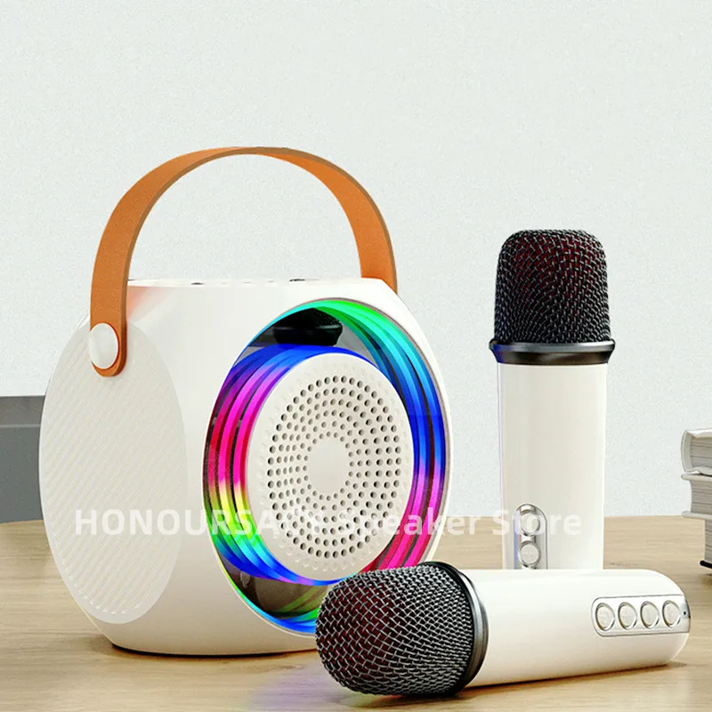 High-quality Mini Bluetooth Speaker With Wireless Mic Integrated Set  Outdoor Portable Children's Karaoke Sound Box Caixa De Som