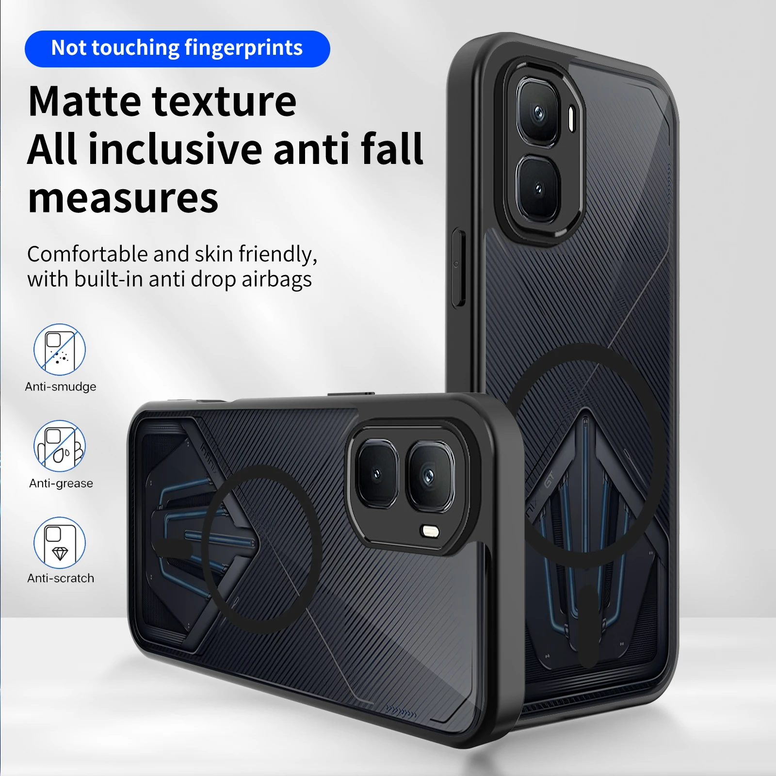 Sleek Silicone Bumper Back Cover with Magsafe