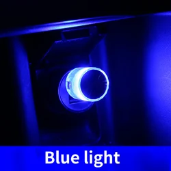 Mini USB LED Portable Ambient Light for Car Interior Decoration (Blue light)