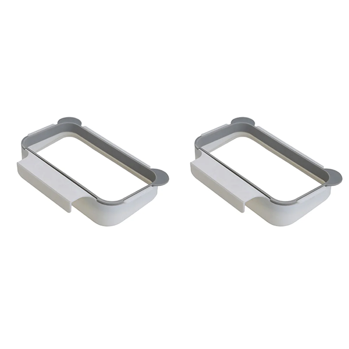 

2pcs Hanging Trash Bag Holder Over the Drawer Garbage Bag Holder Rubbish Bag Rack for Kitchen(Grey)