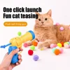 Cat Toys Interactive Launch Training Toy For Pet Kitten Creative Mini Shooting Gun Games Stretch Plush Ball Toys Pet Supplies 4