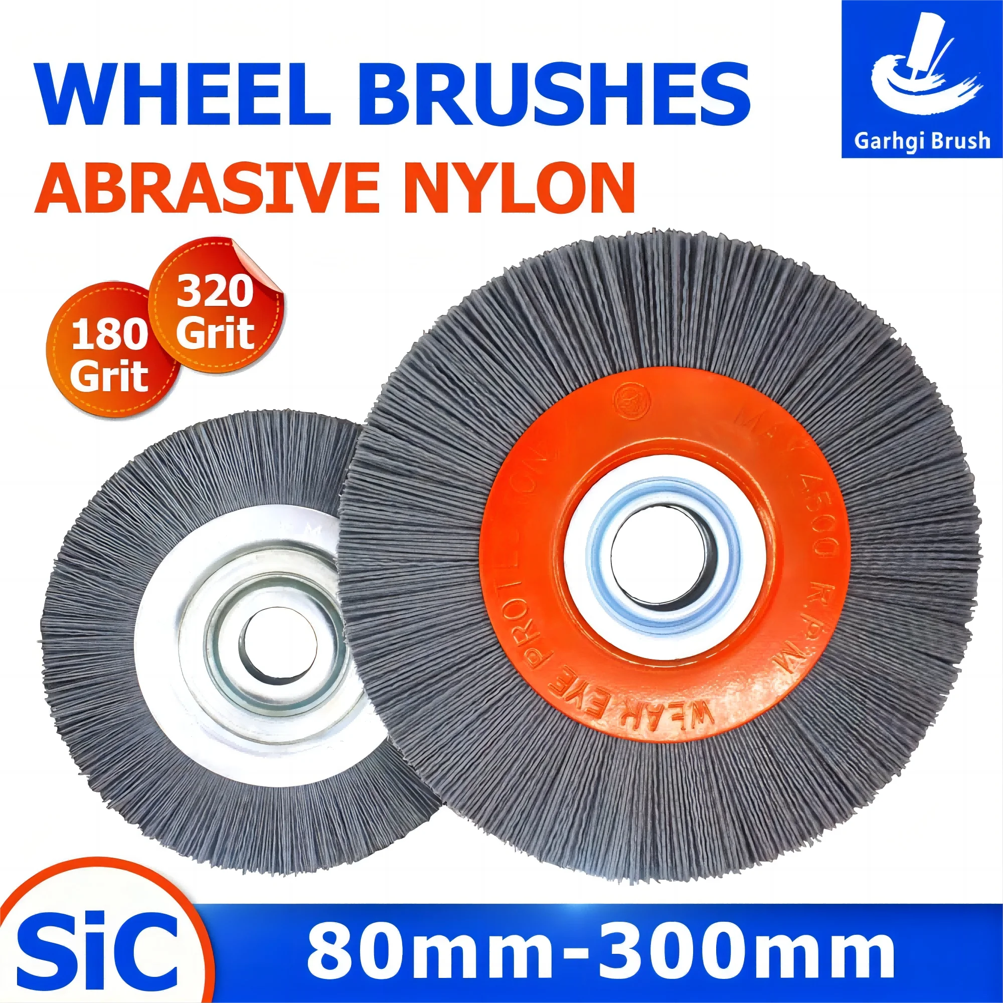 Schleif Nylon Rad Bürsten Siliziumkarbid Draht Winkel Tischschleifer Metall Nabe Entgraten Polieren Rostentfernung CNC Elektrowerkzeug