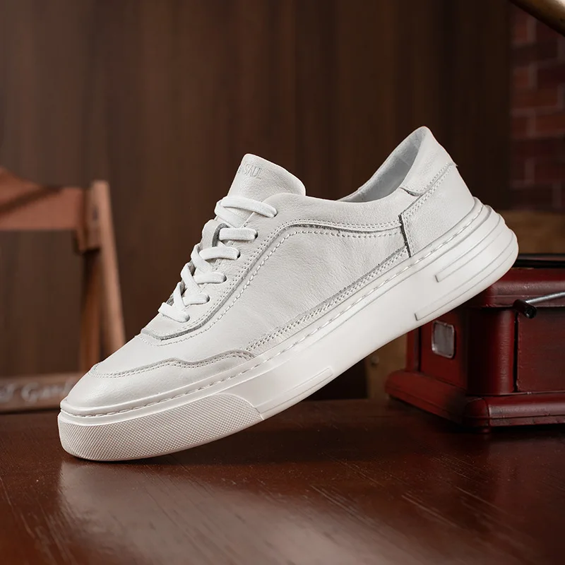 

Genuine Leather Men's Skateboard Shoes Youth Designer Brand Sports Shoes Fashion New Casual Men's Vulcanized Shoes
