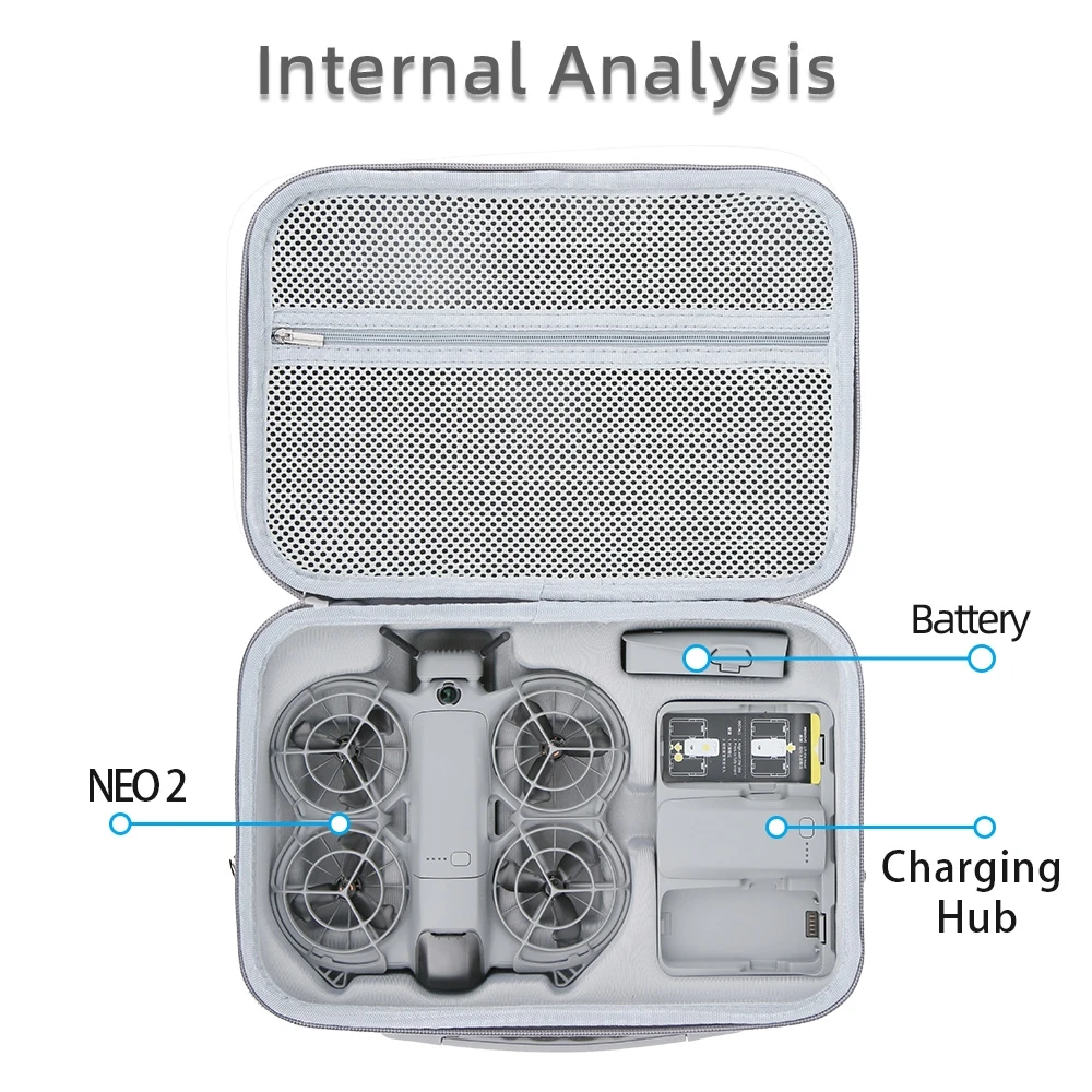 DJI Neo 2 대용량 보관 가방 (숄더 스트랩 포함) 액세서리 보호 기능