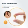 1 Pair, Invisible Mini Hearing Aids For Seniors: Volume Control, Noise Cancelling, Portable Case 5