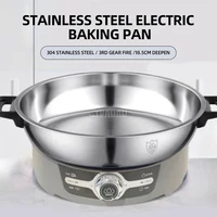 Household Large Capacity Stainless Steel Electric Frying Pancake Pan Multifunctional Baking Pot 1