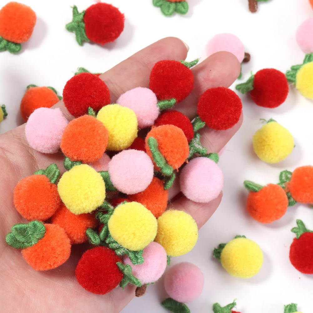 Vibrant 15mm Mixed Fluffy Pom Poms for Crafts and Home Decor