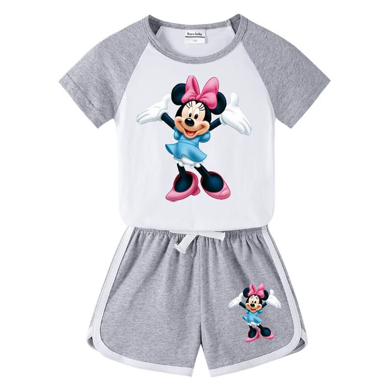 Frozen Baby Kids Clothing Sets Cartoon Girls Elsa Short Sleeve Cotton Baby Tops + Shorts 2Pcs Clothes Set Child Summer Set best Baby Clothing Set