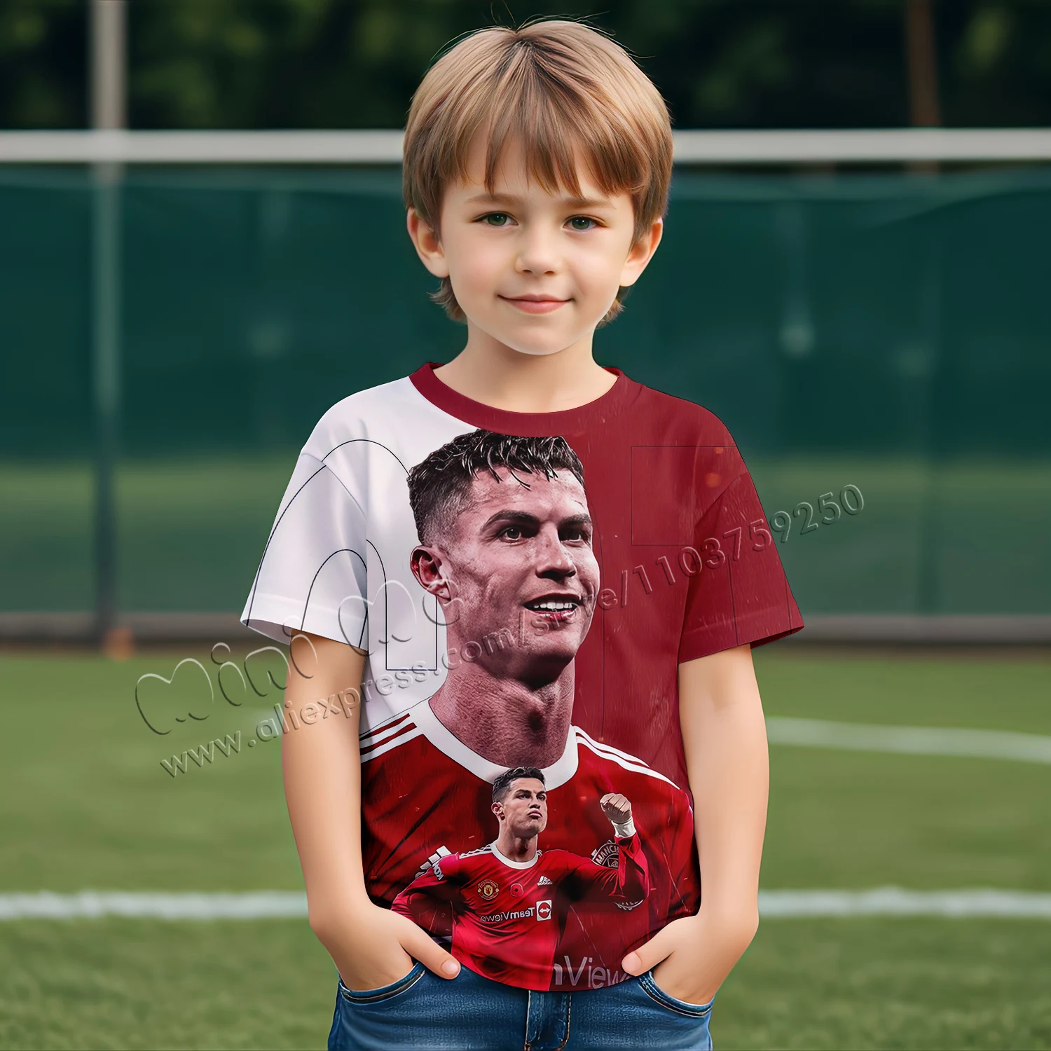 Fashion Cristiano Ronaldo Football Star 3D Printing Summer T-shirt for a Boy Toy Story Alien Miniso Store Stich Top Shirts Scope 2