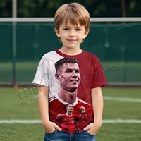Fashion Cristiano Ronaldo Football Star 3D Printing Summer T-shirt for a Boy Toy Story Alien Miniso Store Stich Top Shirts Scope 2