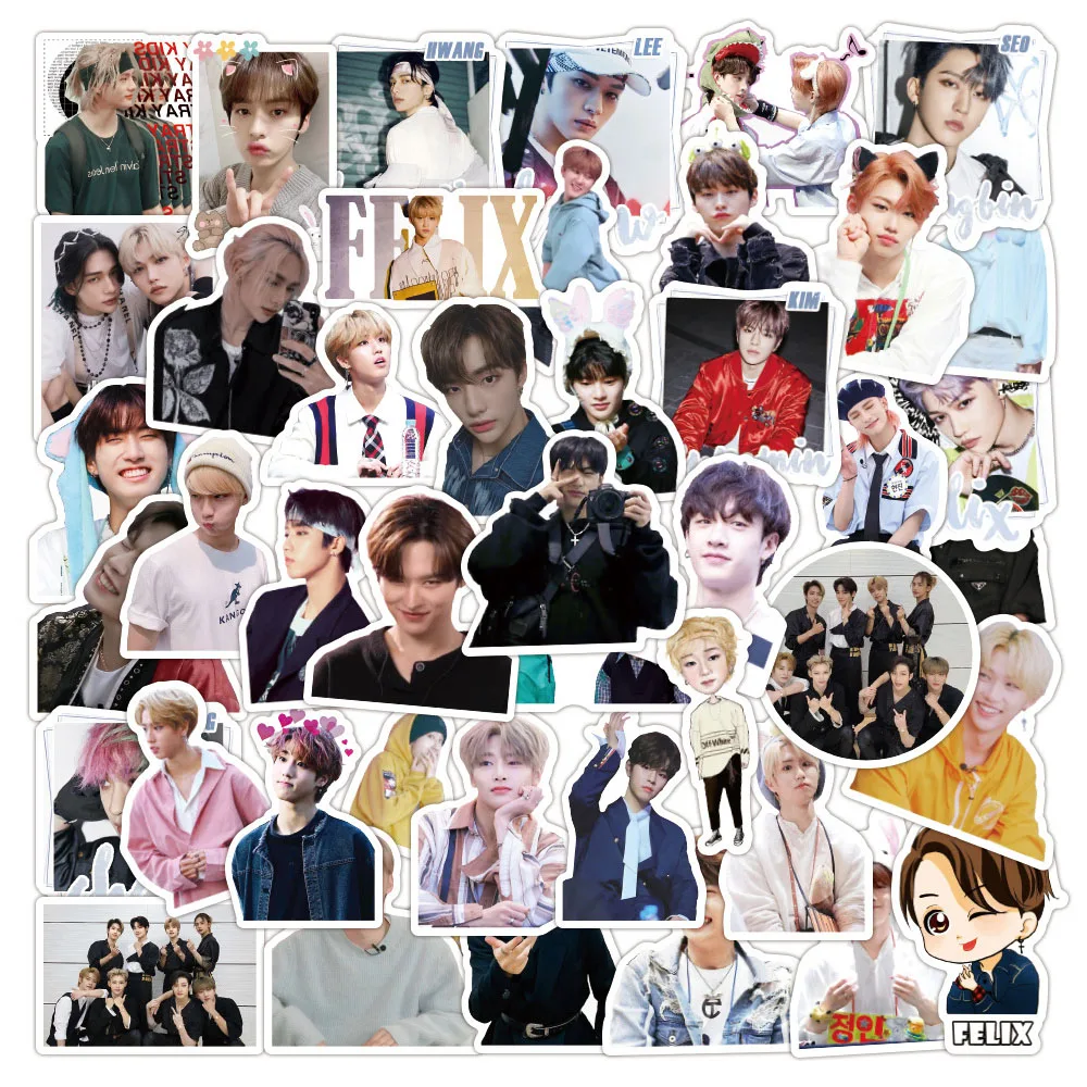 

10/30/50PCS Cool Kpop Stray Kids Stickers Korean Fashion Stars Stickers DIY Laptop Phone Notebook Skateboard Sticker Decals Toys